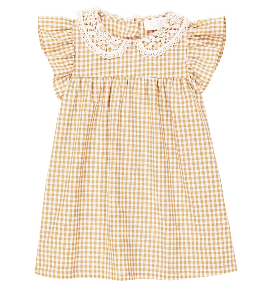C'era Una Volta Baby Franca checked cotton dress