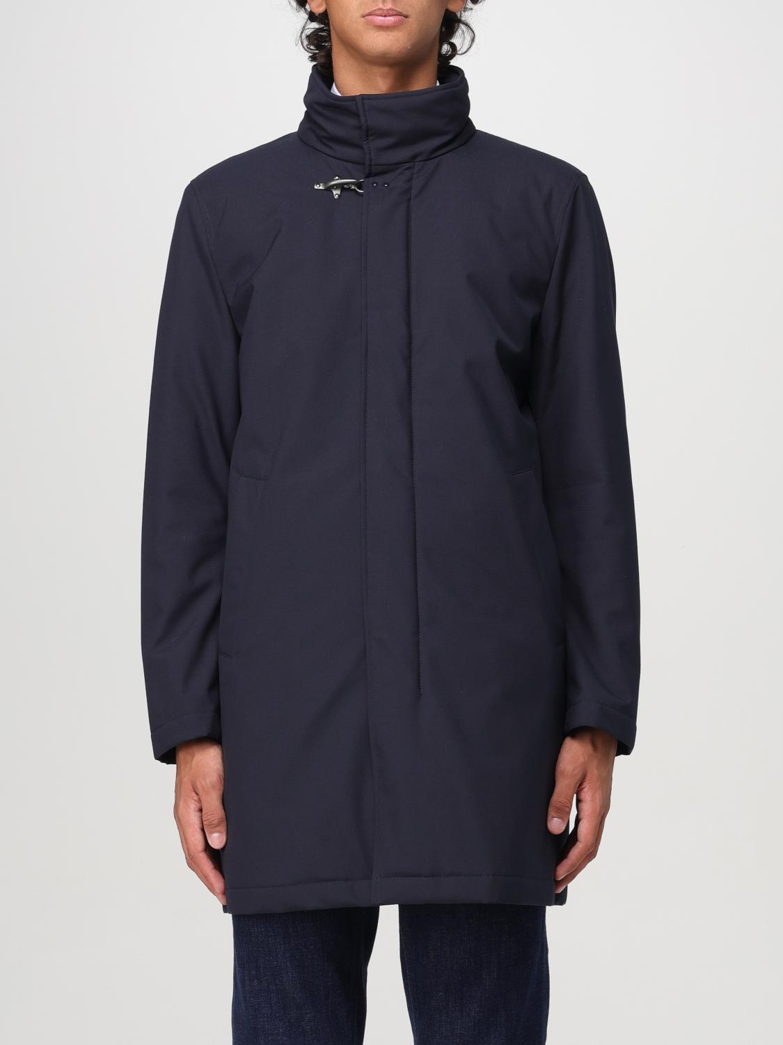 Coat Men color Blue