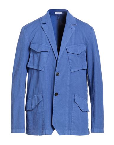 Man Blazer Light blue Size 38 Cotton, Linen, Elastane