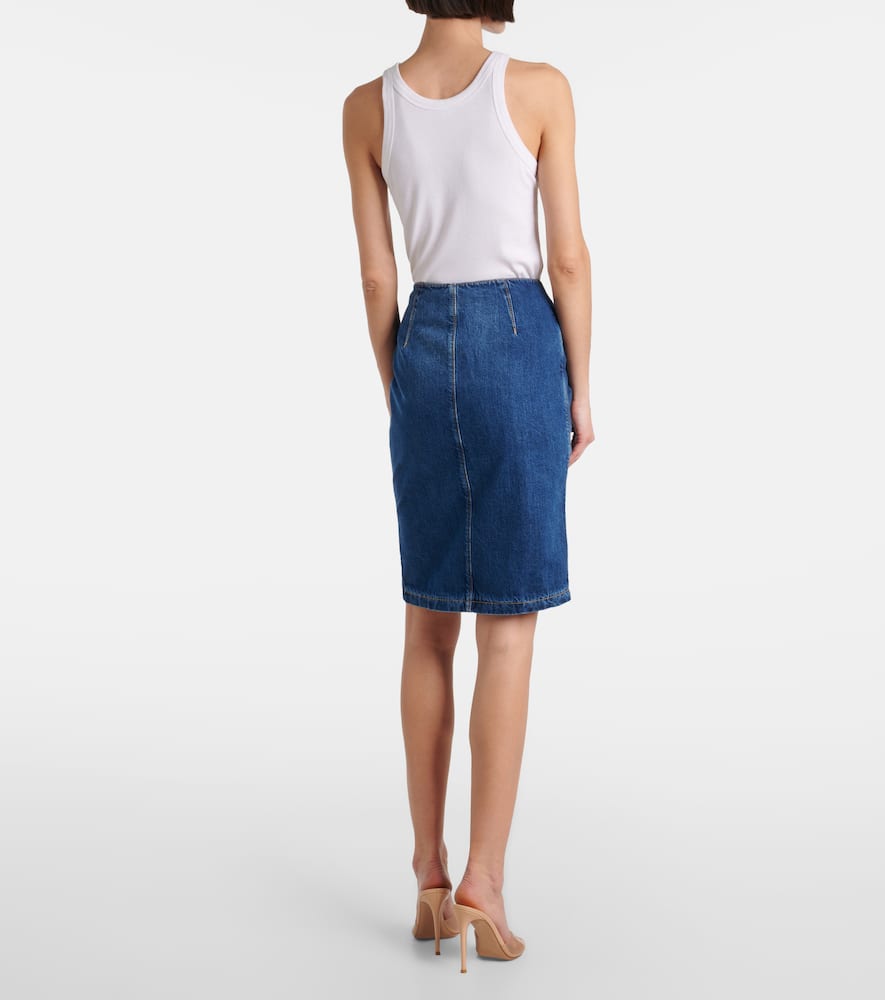 Denim midi skirt