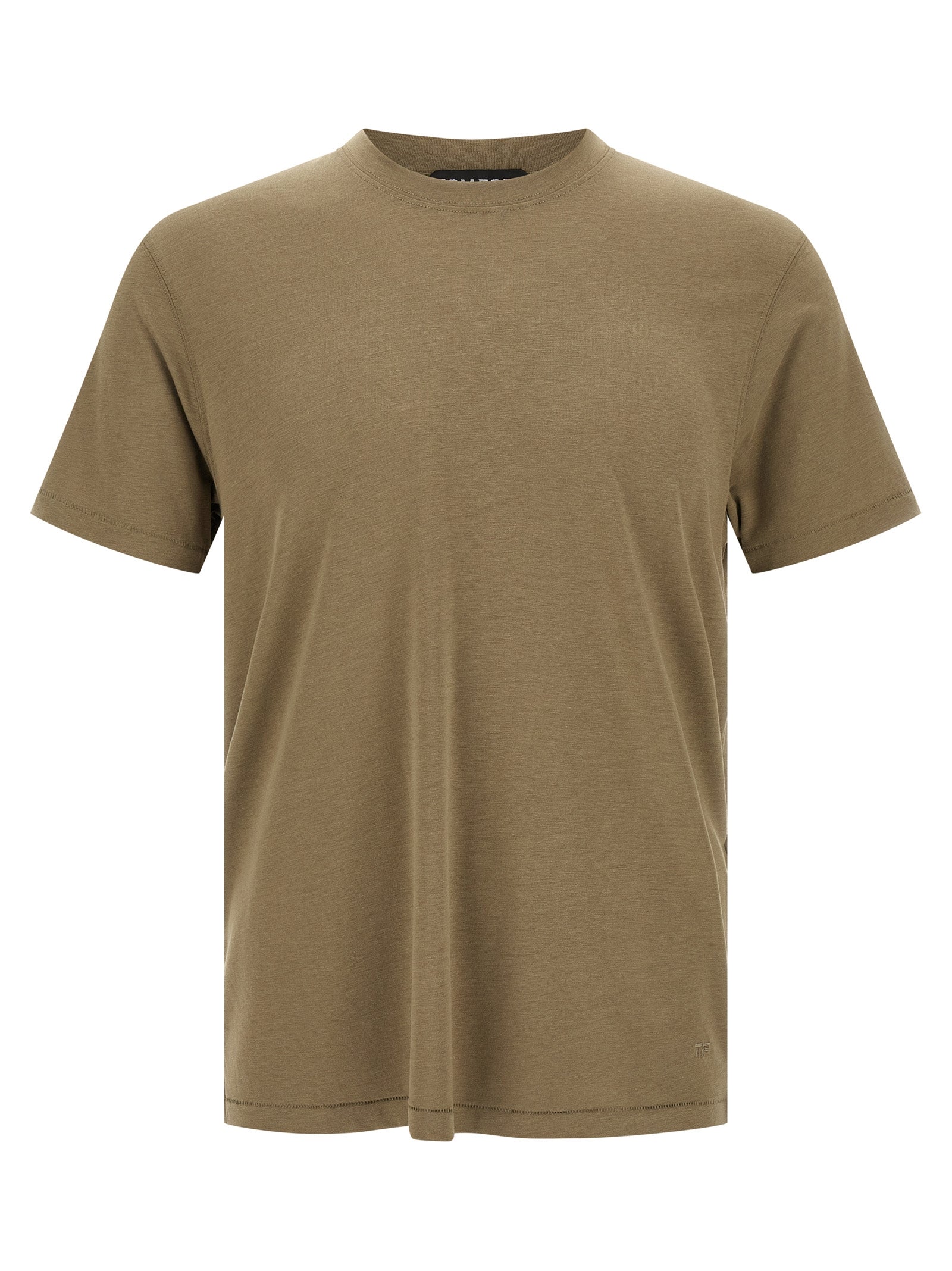 Lyocell-Cotton Blend T-Shirt — Khaki