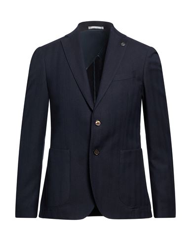 Man Blazer Midnight blue Size 38 Wool, Cotton