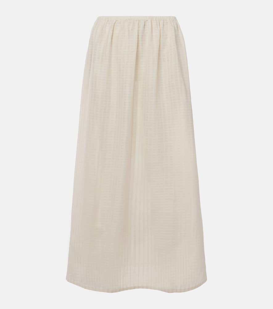 Rafaela cotton and linen maxi skirt