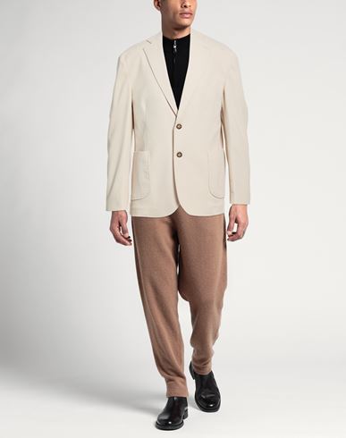 Man Blazer Beige Size 46 Polyester, Viscose, Elastane