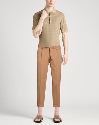 Man Pants Camel Size 28 Viscose, Polyamide, Elastane