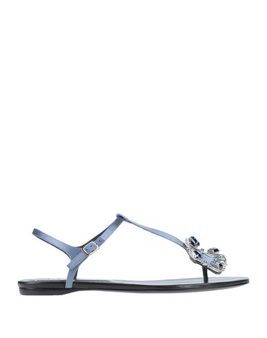 Woman Thong sandal Azure Size 4.5 Textile fibers