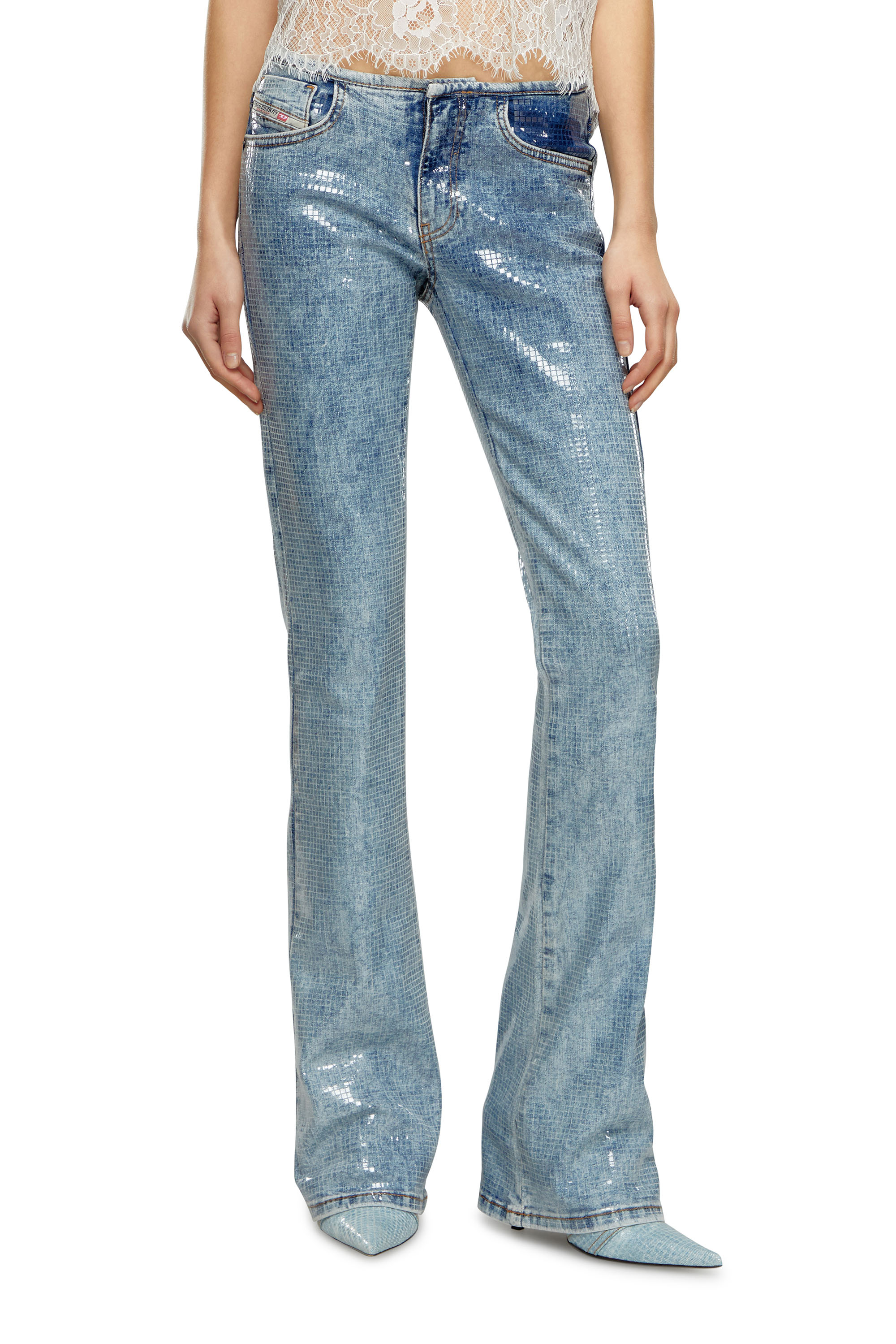 Mid-rise flared jeans - Blue