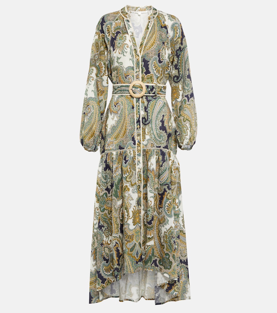 Veronica Beard Kadar printed linen midi dress