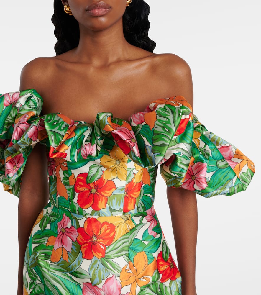 Alémais Printed off-shoulder maxi dress