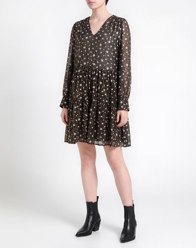 Woman Midi dress Black Size 10 Silk, Polyester
