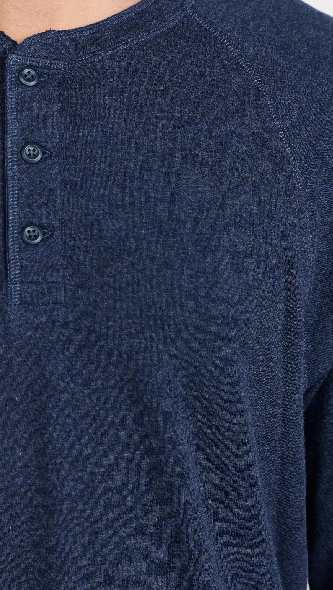 Cloud Long Sleeve Henley Navy Heather 