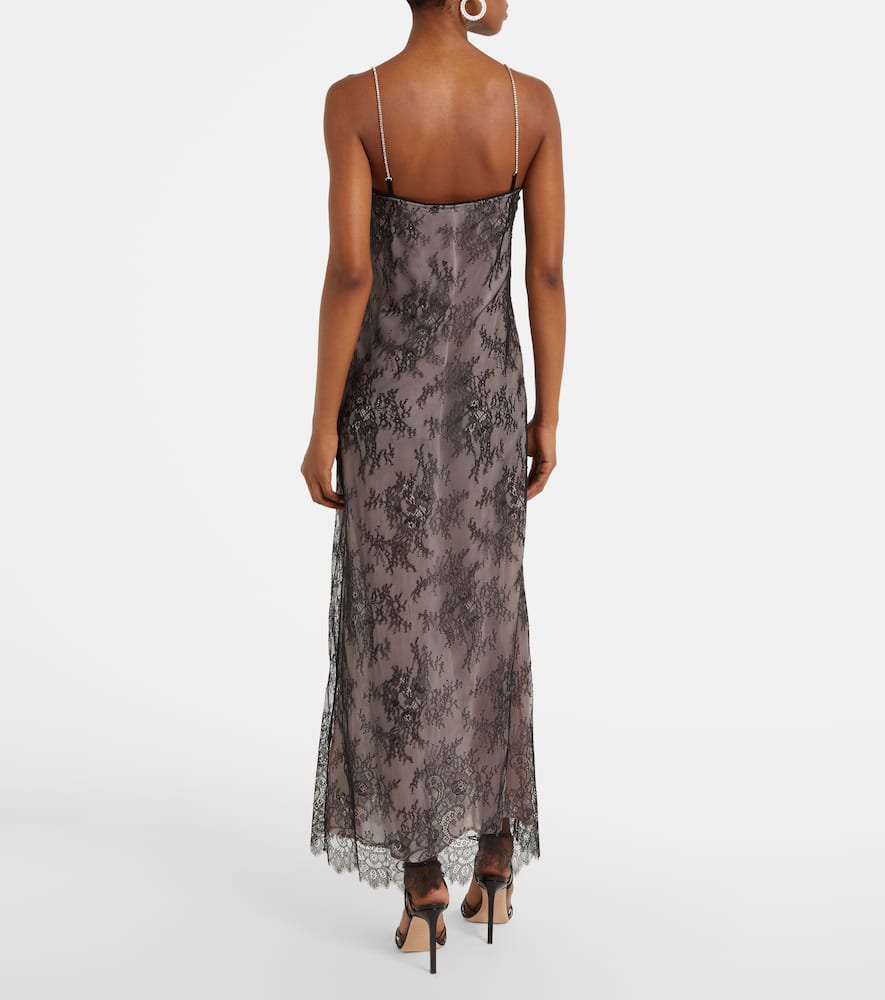 Rebrodé lace midi dress