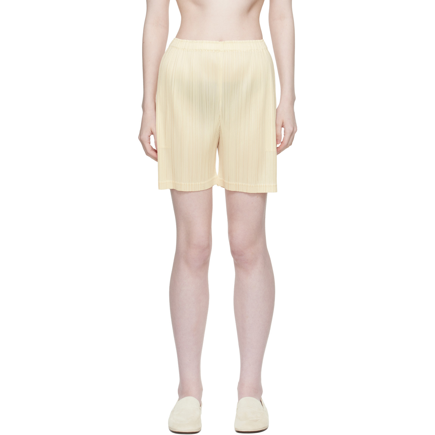 Beige Loop Shorts