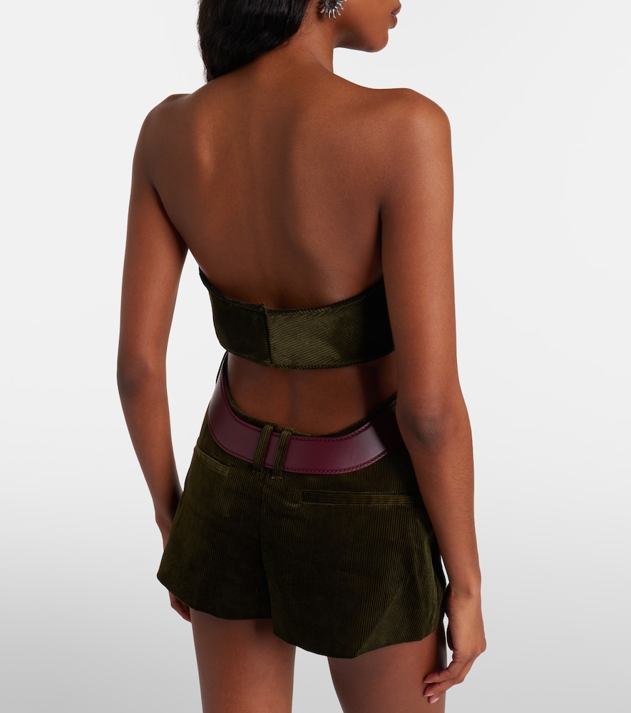 Cotton corduroy crop top