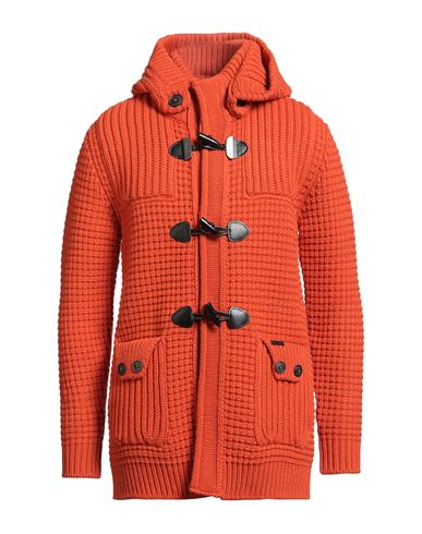 Man Coat Orange Size M Wool, Polyamide