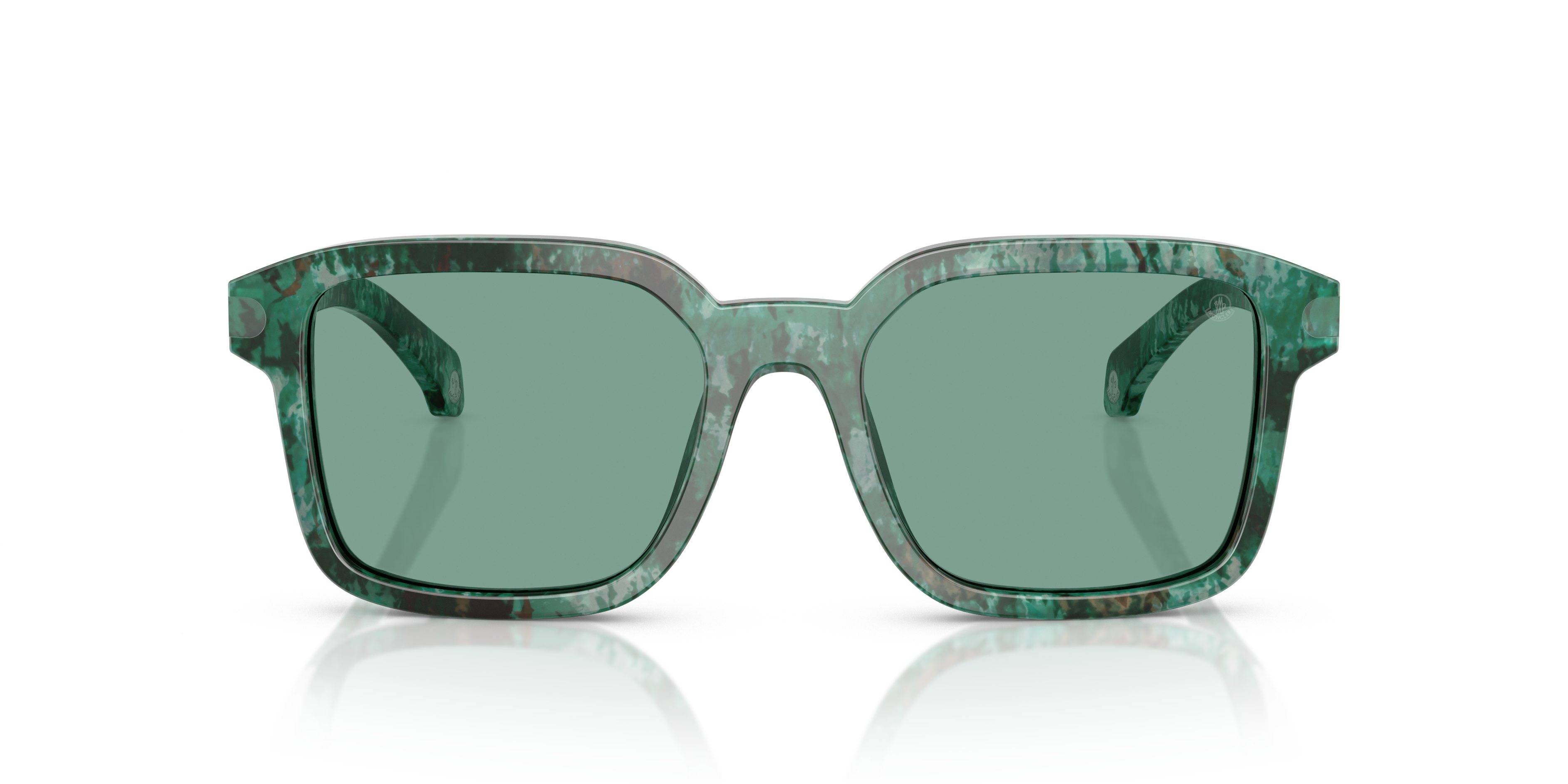 Moncler Unisex Moncler ME6006 QUADERNA 301282 Sunglasses Acetate Brown Green Squared Norma