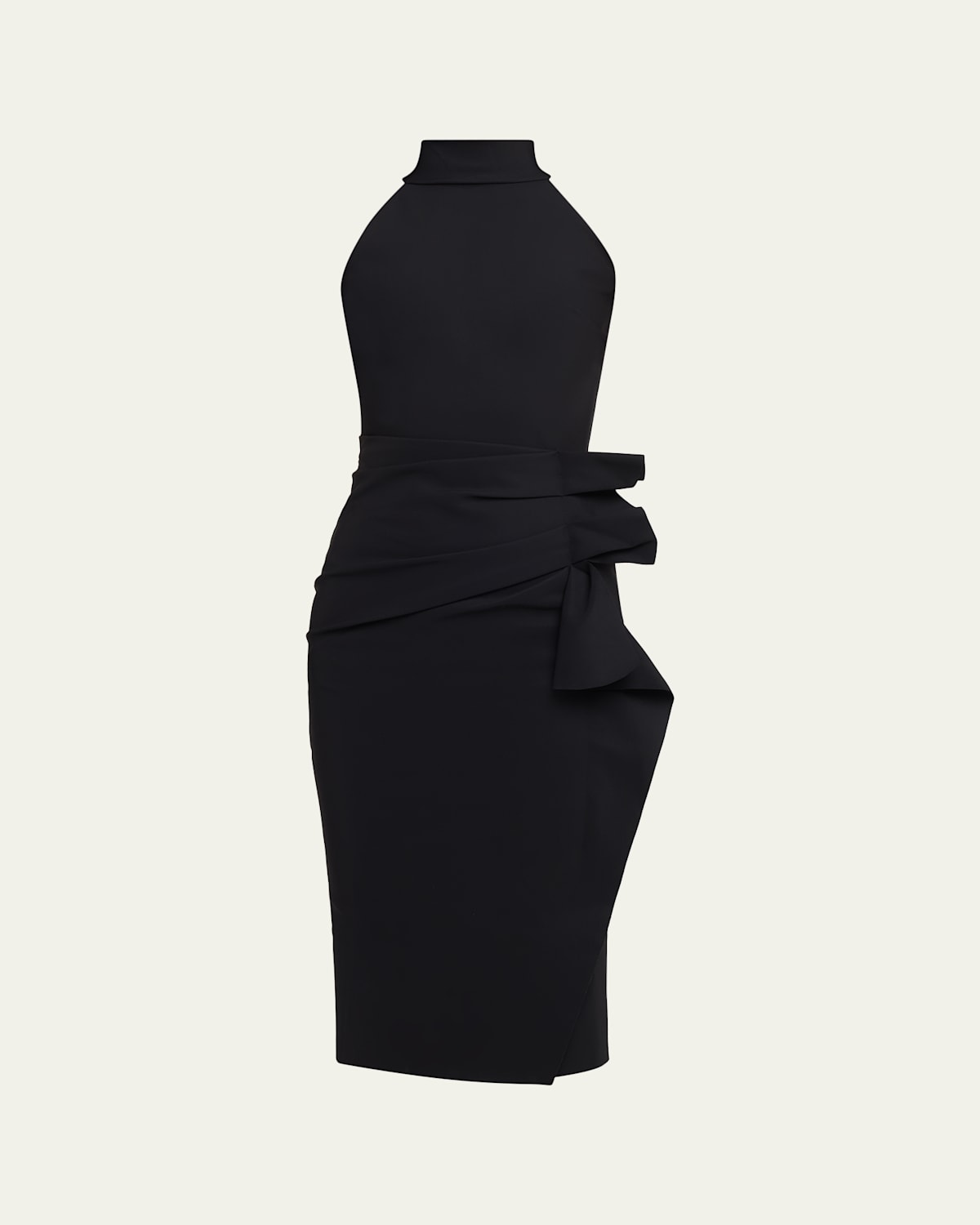 Sleeveless Halter Ruched Dress