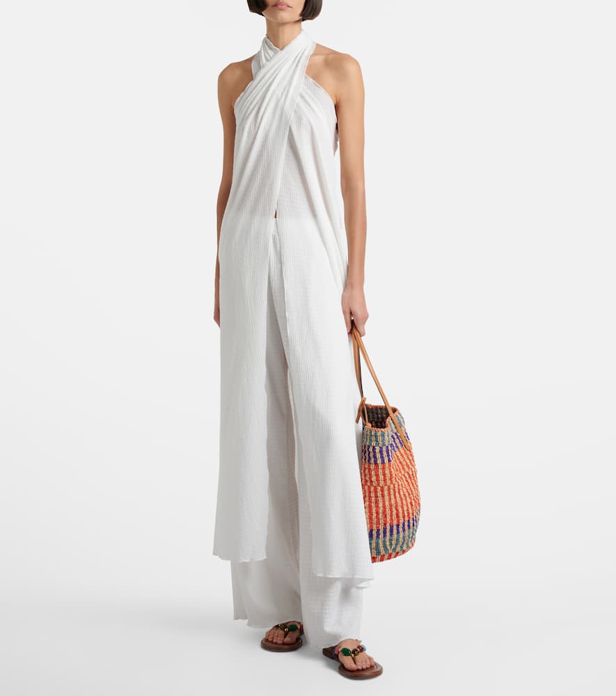 Stella sheer halterneck maxi dress