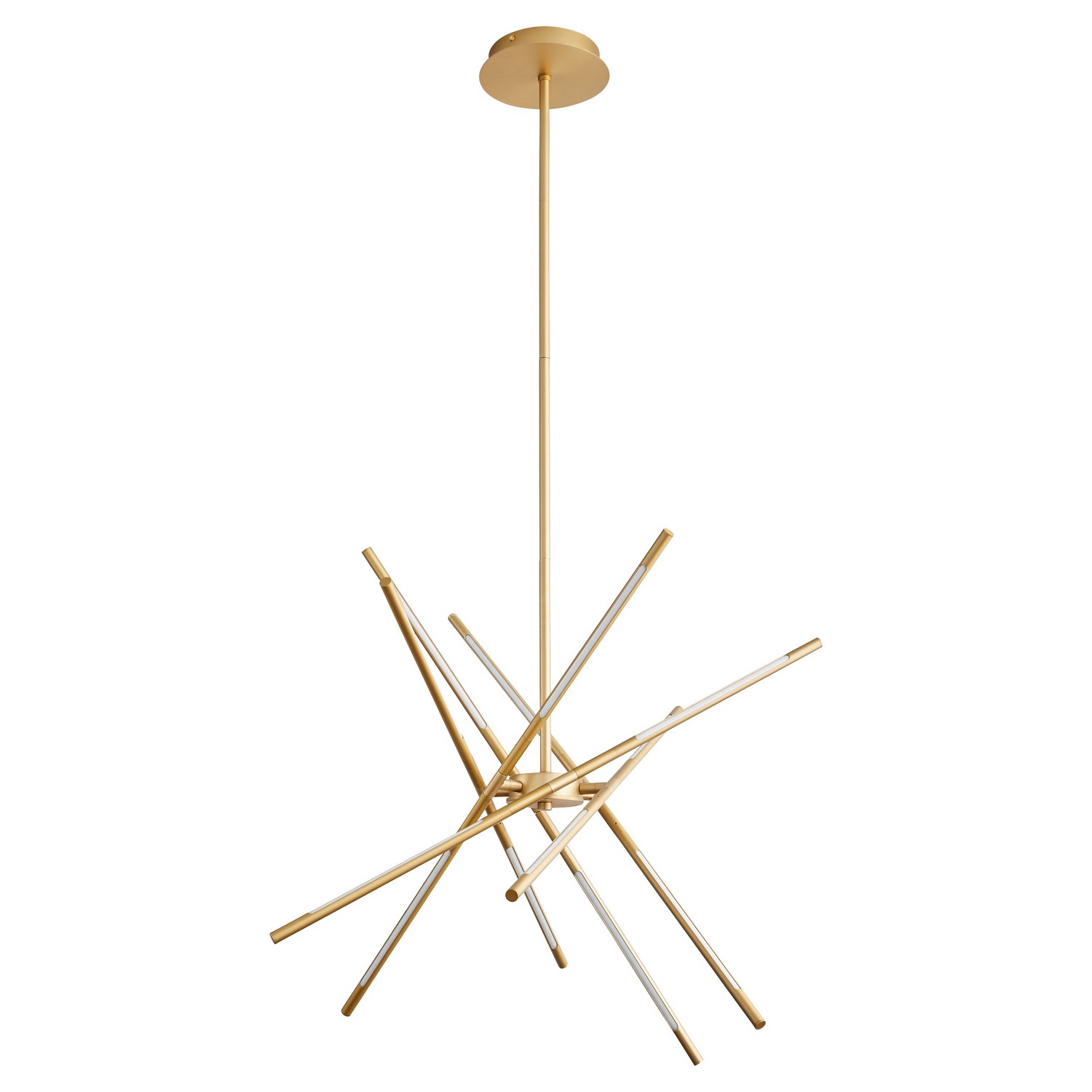 Aged Brass LED Pendant from the Palillos Collection