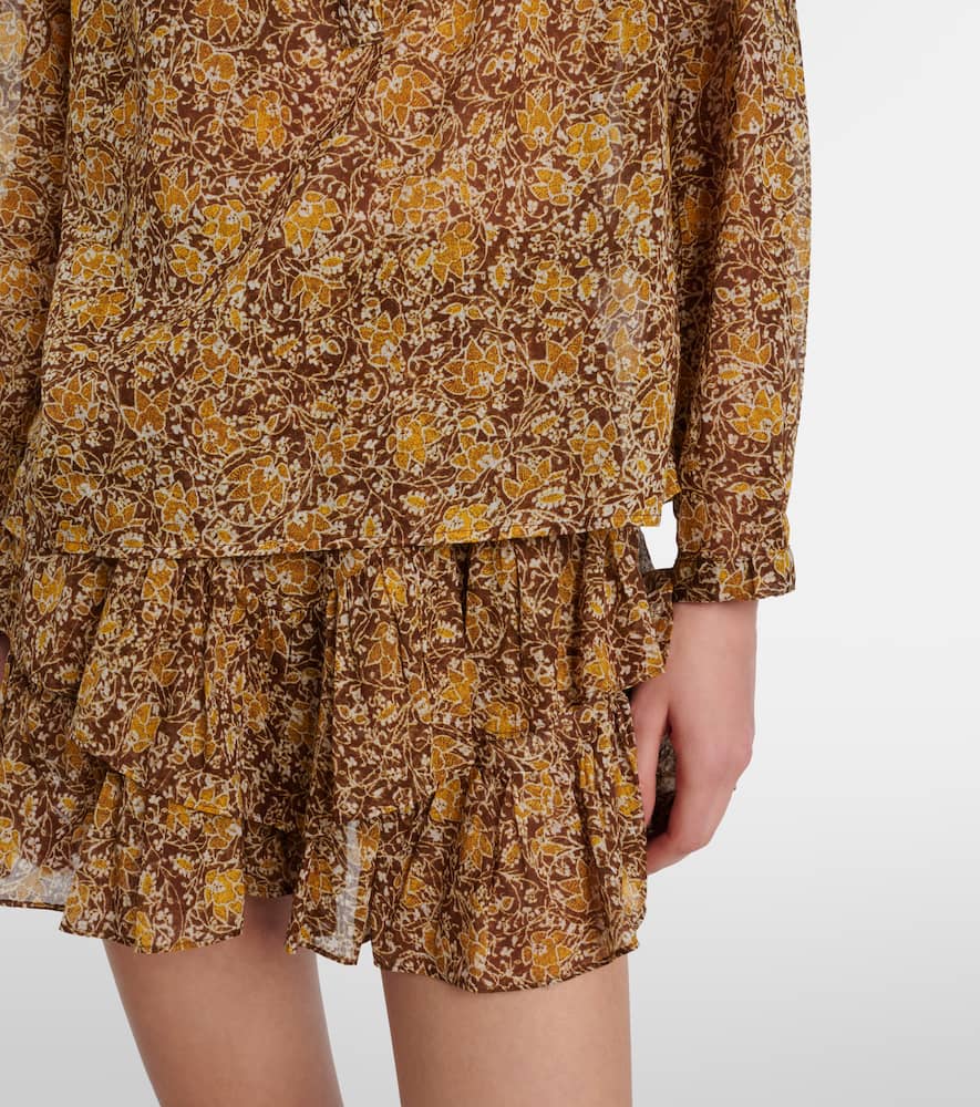 Maria floral cotton voile blouse