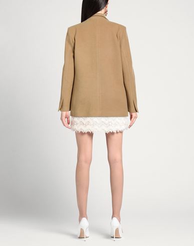 Woman Coat Sand Size 4 Wool, Cashmere
