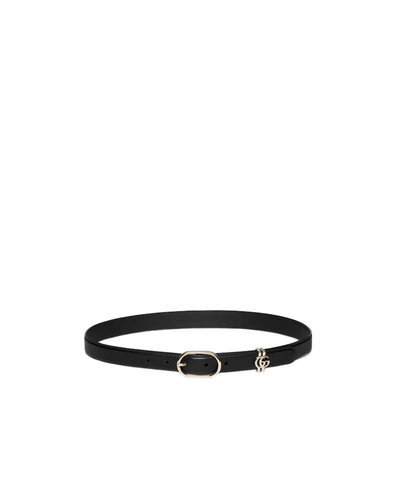 Belt with oval buckle