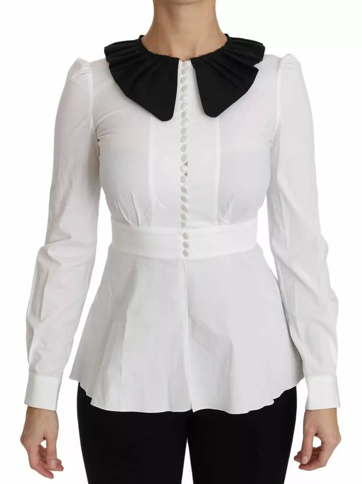 Peter Pan Collar Blouse — White