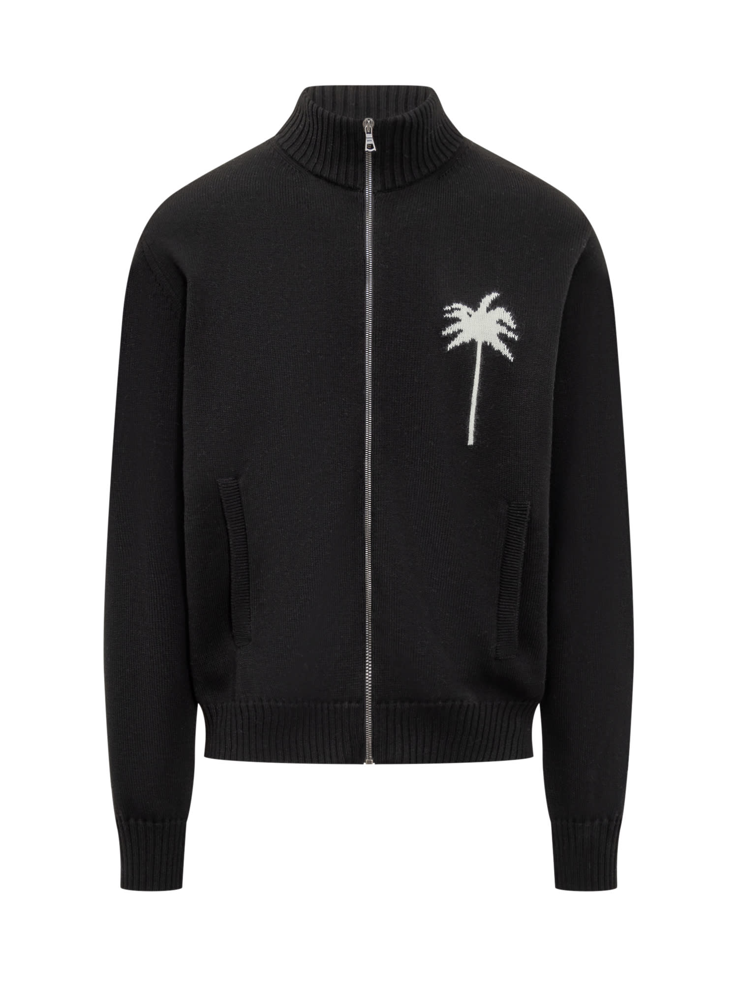 Palms-knit cardigan - Black