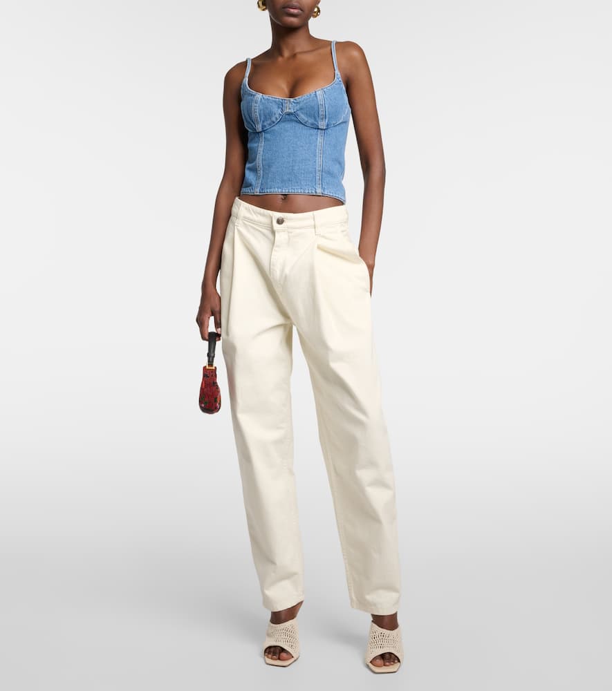 Corset denim top