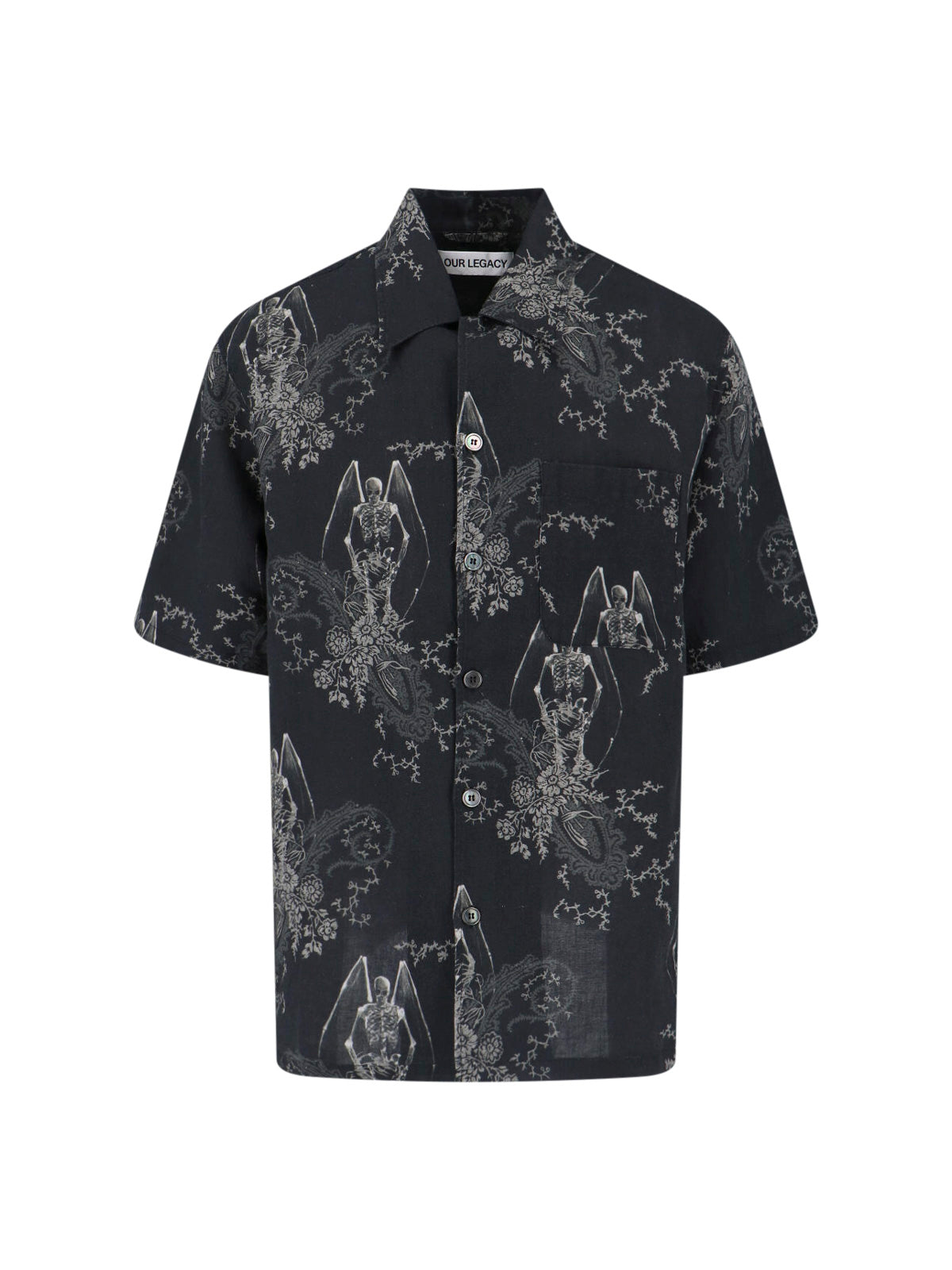 Paisley Print Cotton-Linen Shirt for Men