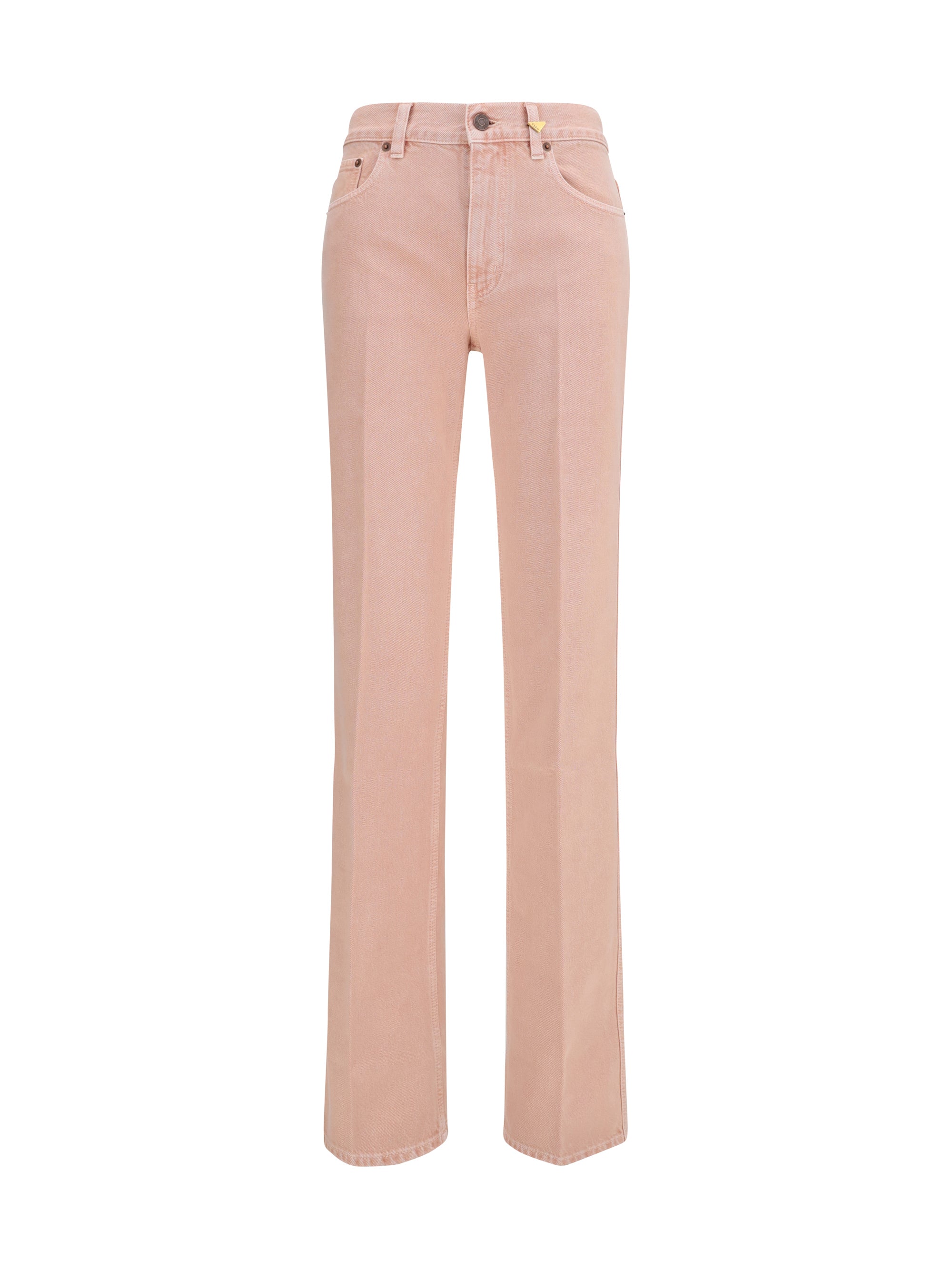Straight-Leg Denim Jeans — Pink