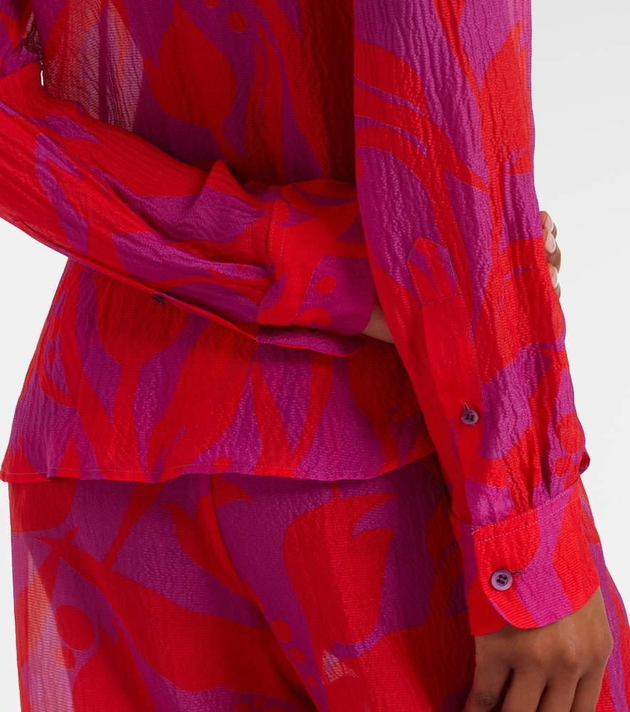 Cloudy printed silk shirt