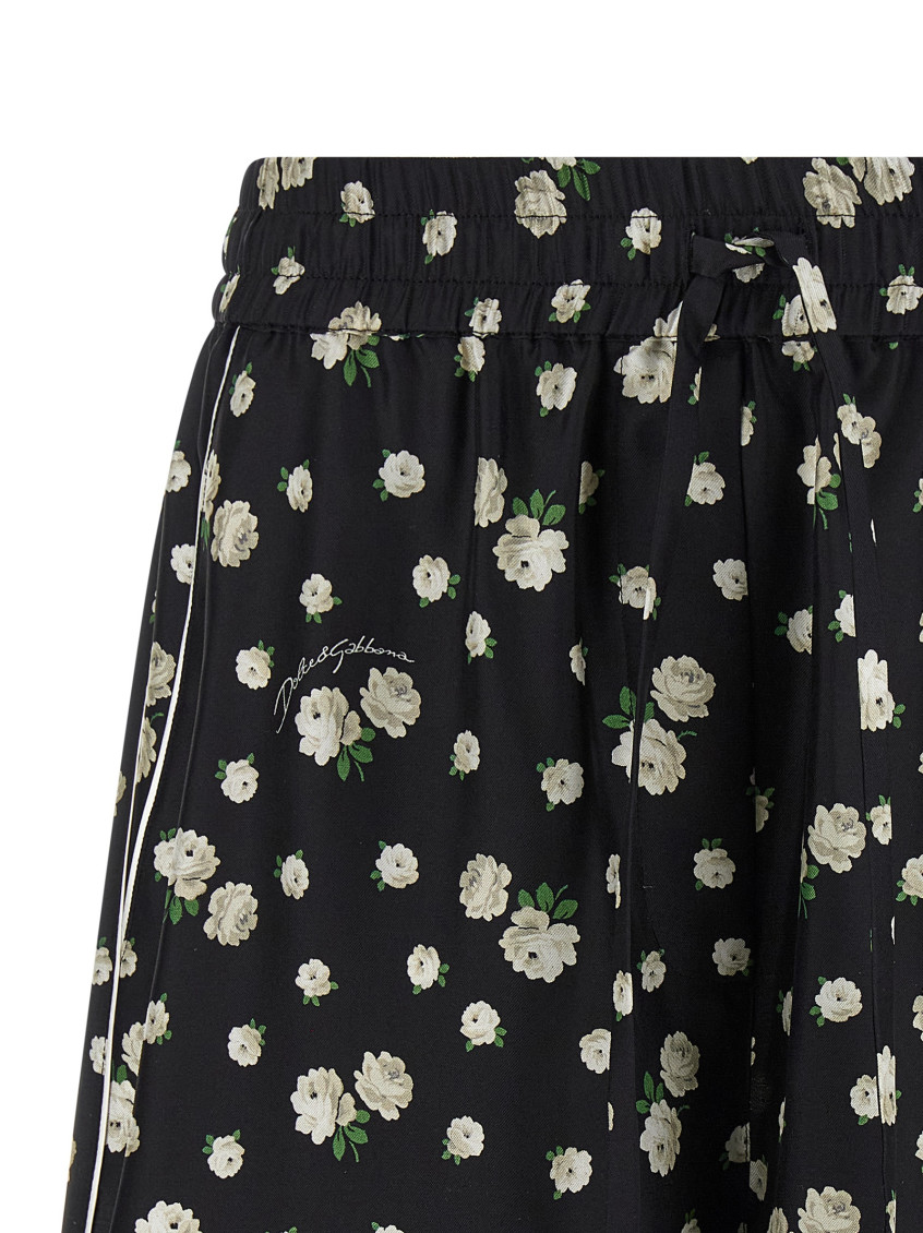 Dolce&Gabbana - relaxed shorts elastic waistband floral piping
