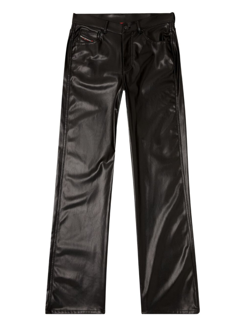 Black Straight Flat Front Pant