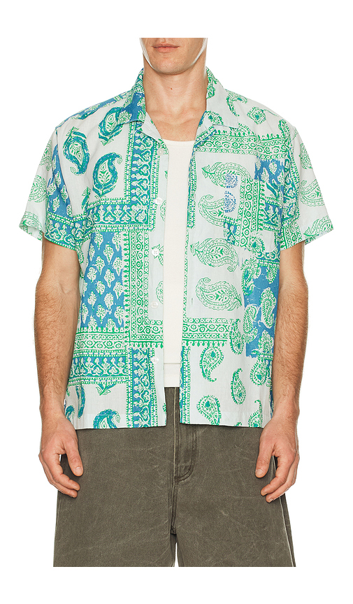 Obey Mayer Woven Shirt in Blue. L. Also in M, S, XL/1X
