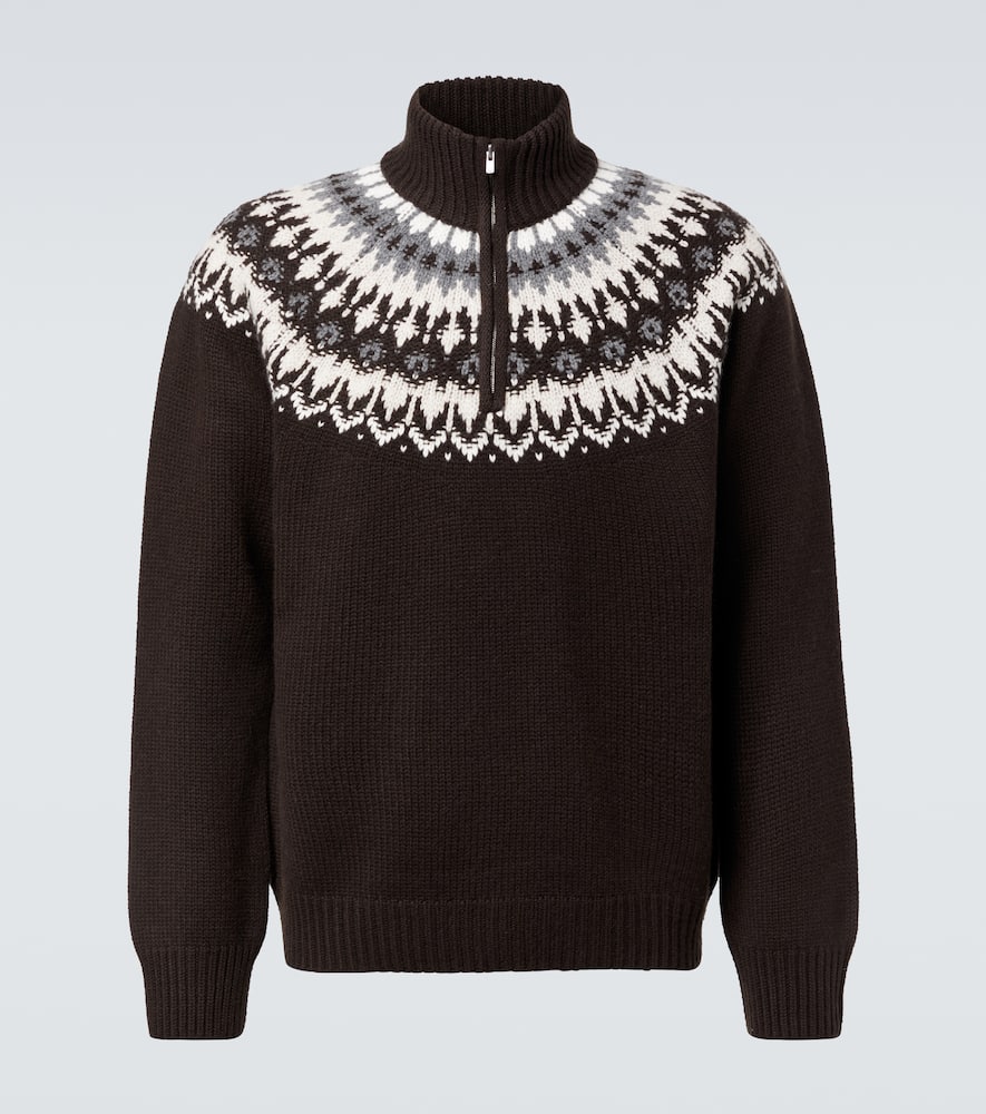 Mr Saint Gervais Fair Isle cashmere sweater