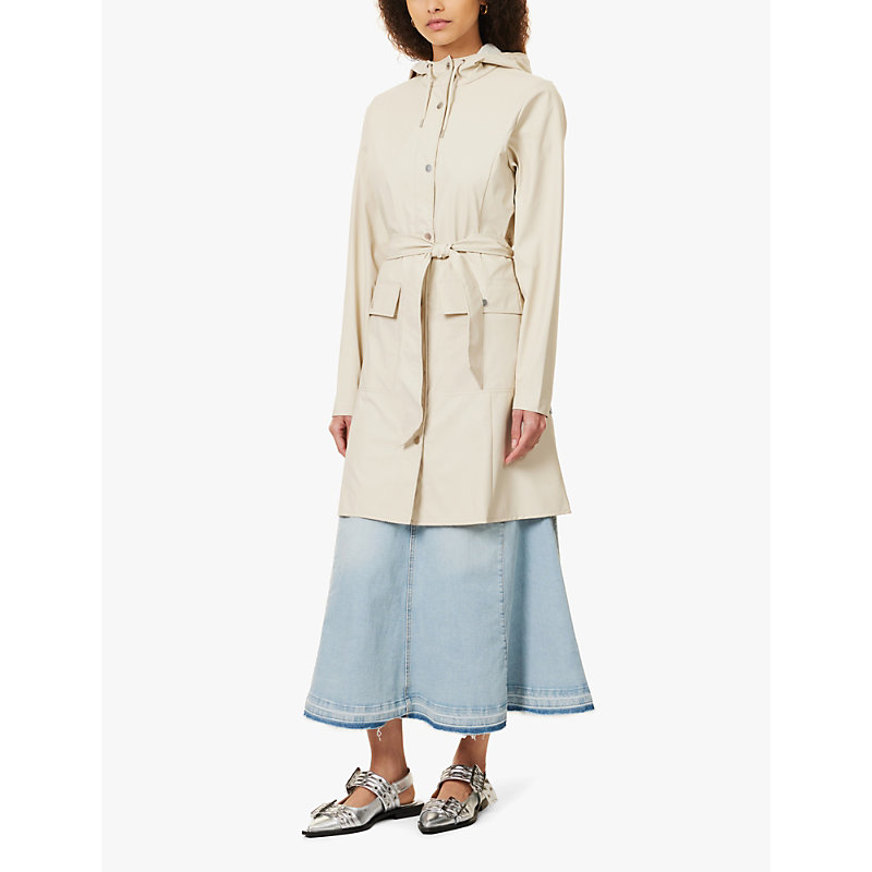 Womens Dune Patch-pocket Drawstring-hood Shell Jacket 