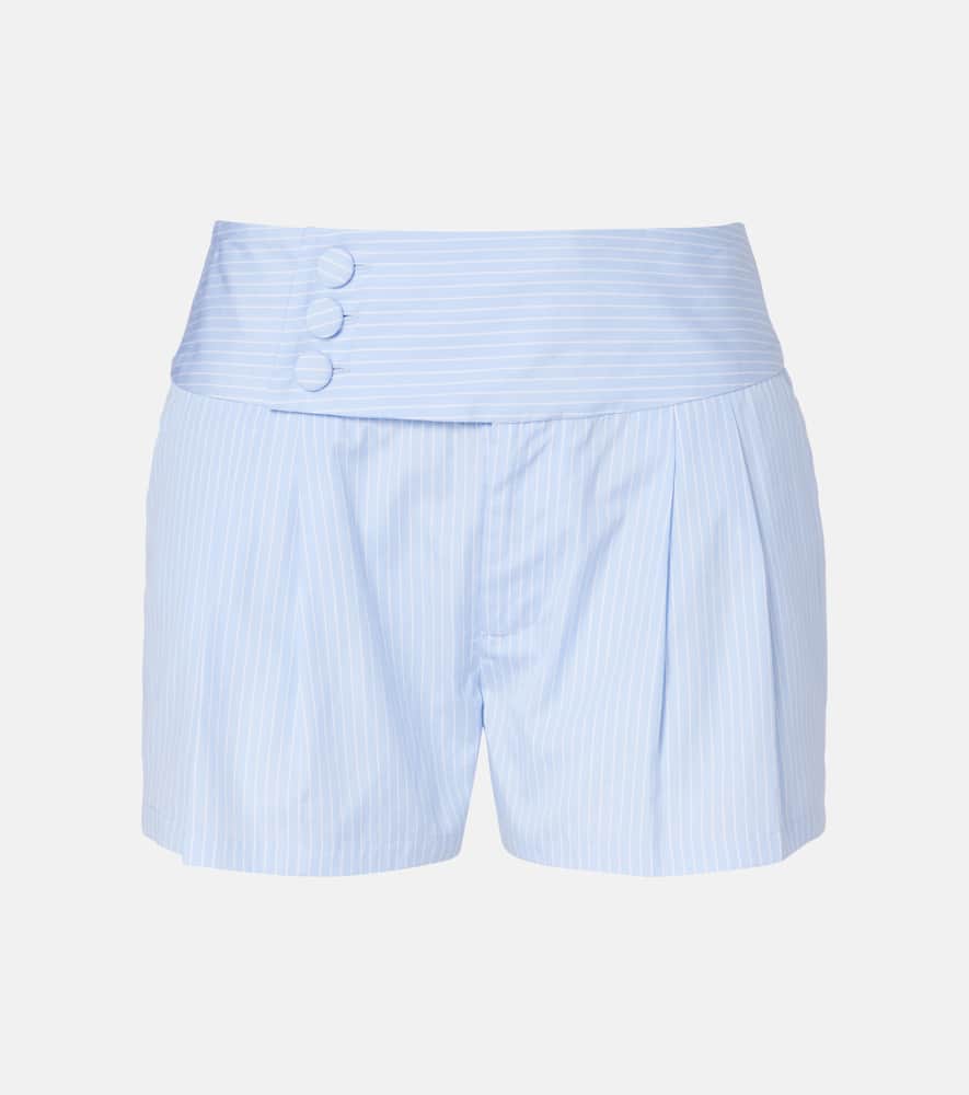 Harbor striped cotton poplin shorts