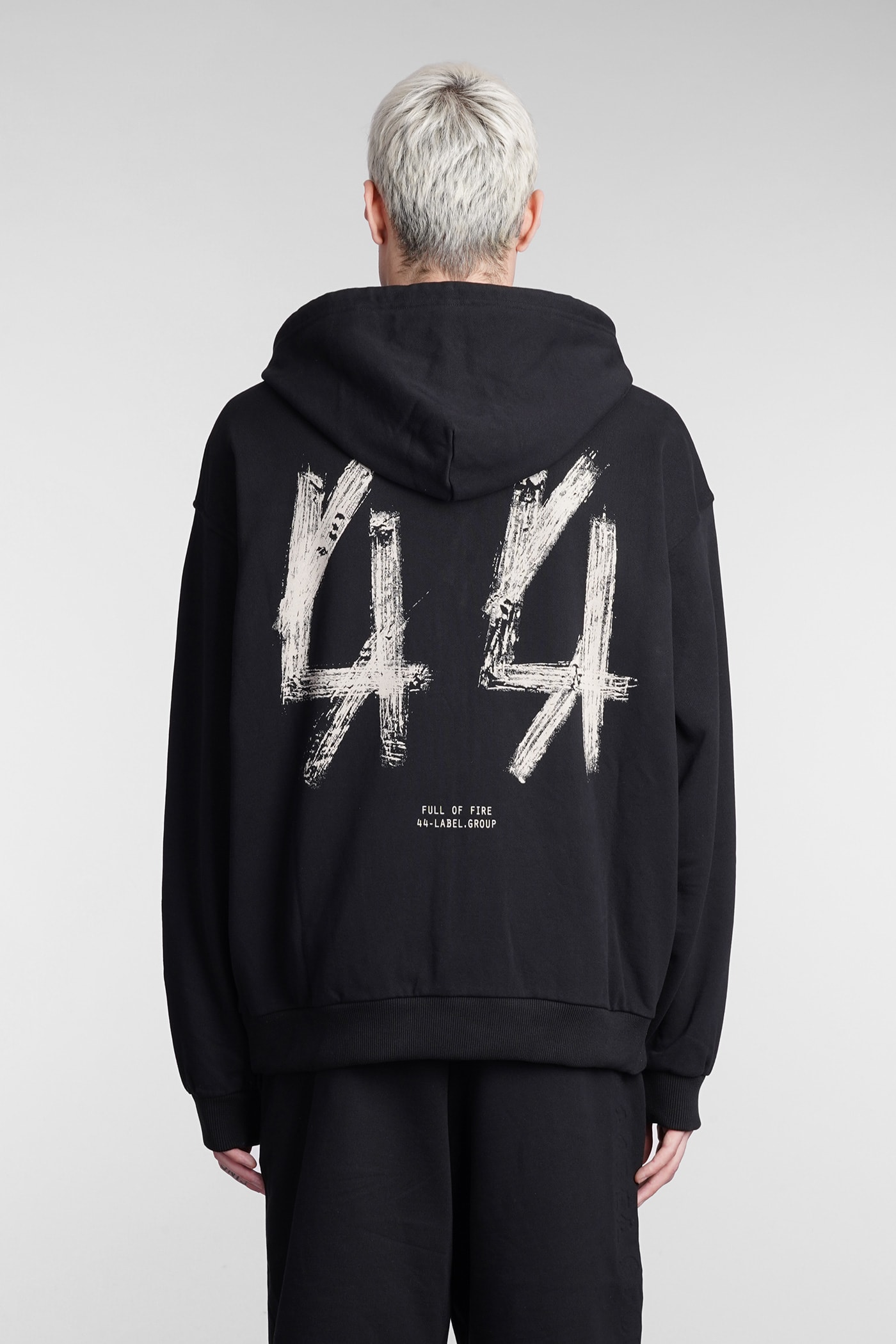 Sweatshirt In Black Cotton