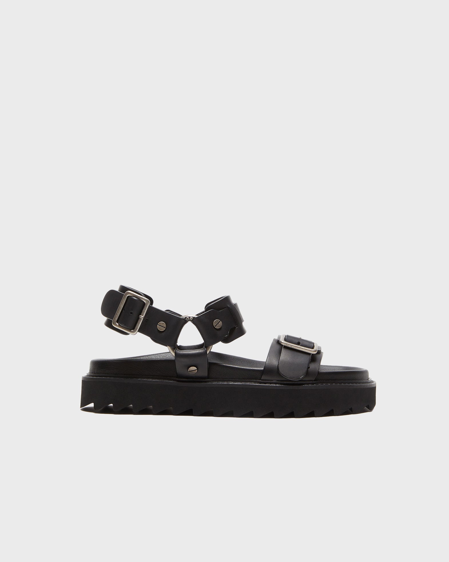 Acne Studios Sandals Buckle Leather Black EUR