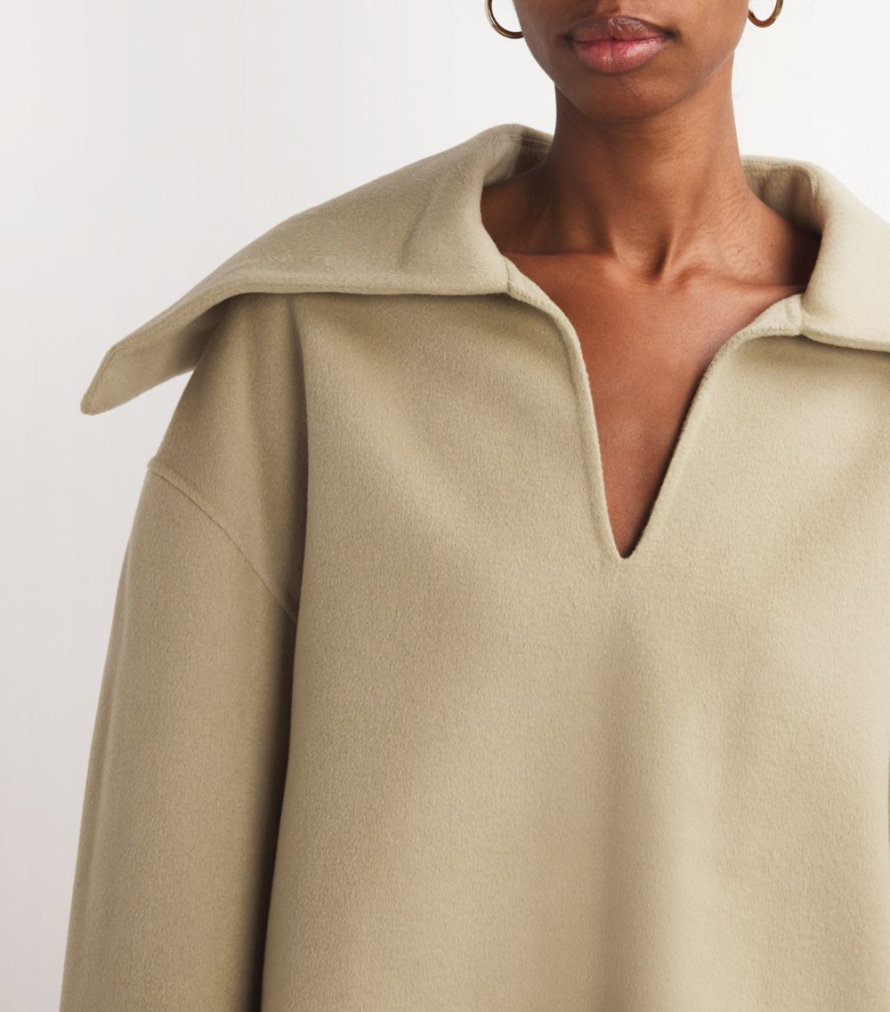 Wool-Silk Maxe Sweatshirt