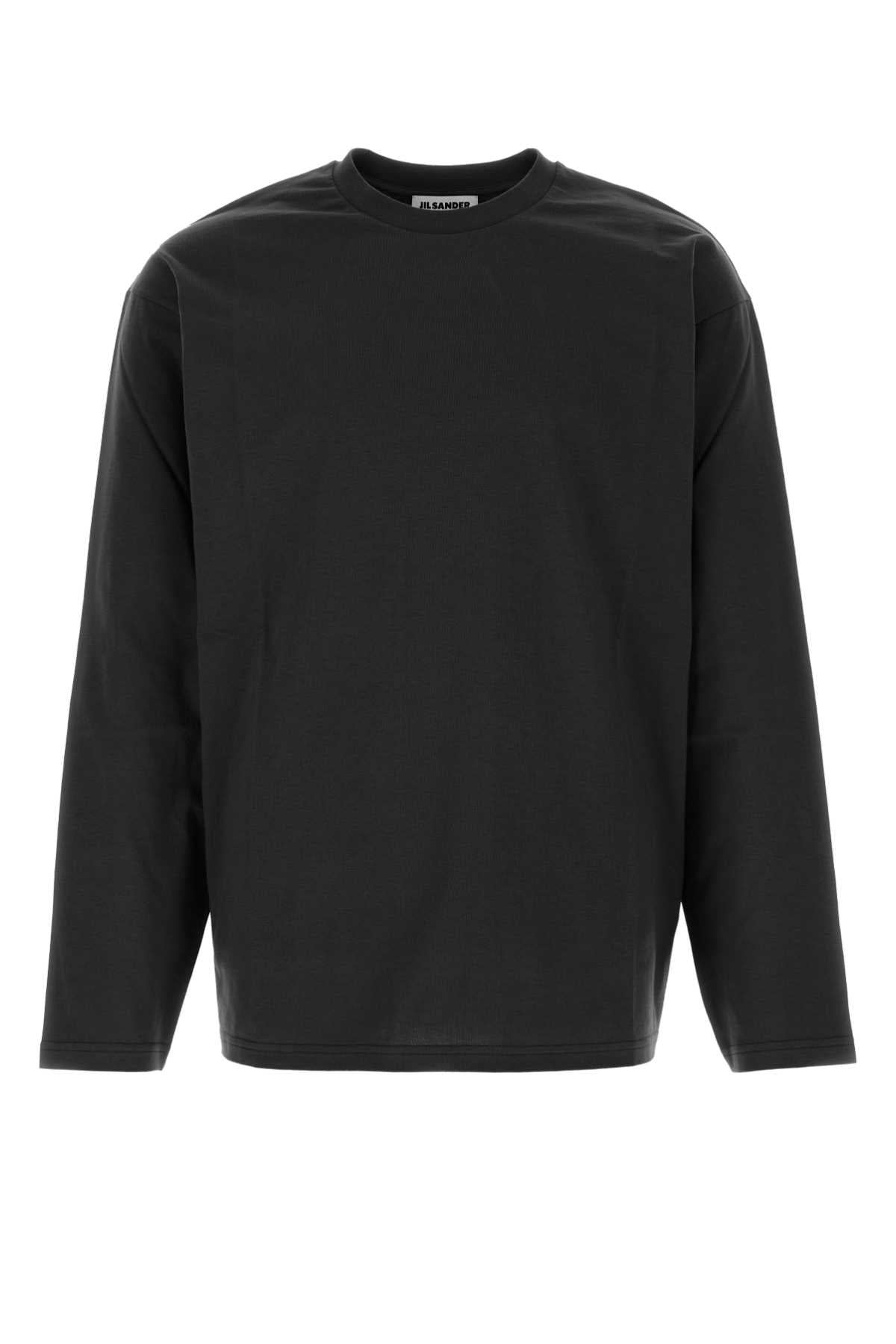 Cotton Crew-Neck T-Shirt — Black
