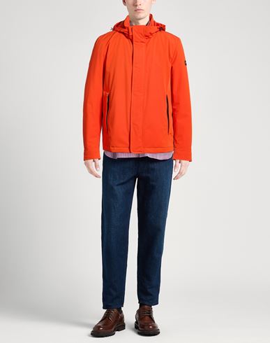 Man Jacket Orange Size S Polyester, Elastane