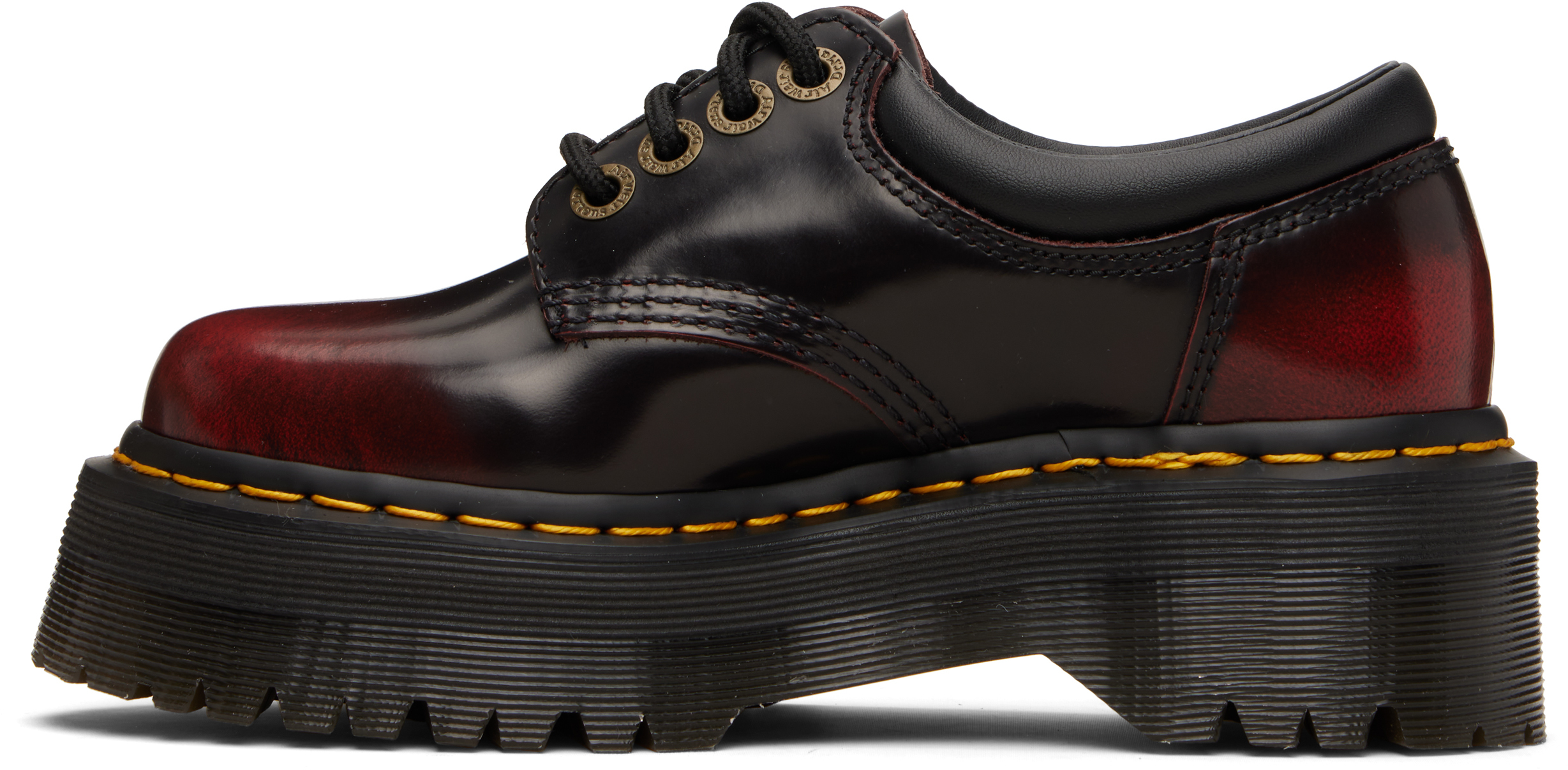 Burgundy 8053 Quad Platform Derbys