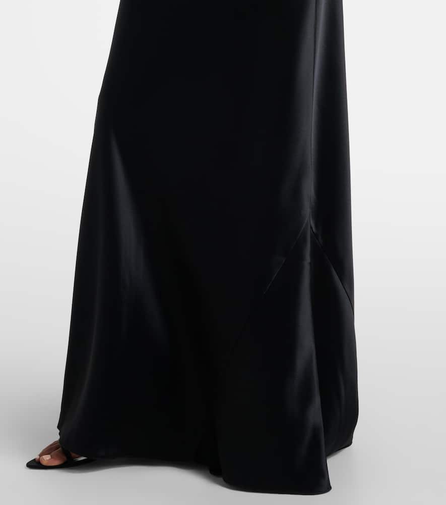 Satin halter neck gown