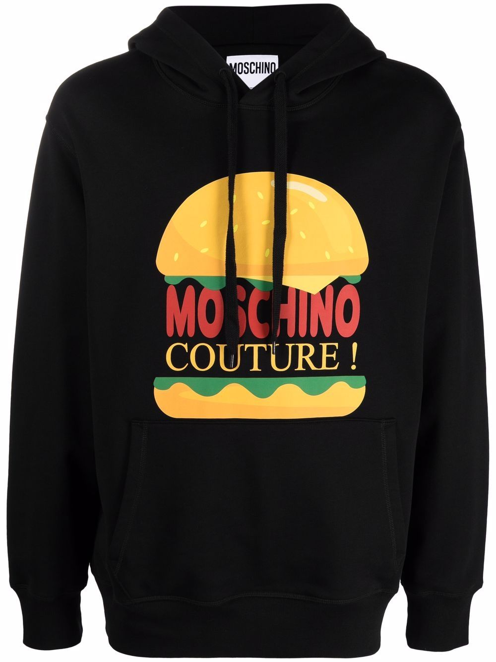 Hamburger couture logo hoodie - Black