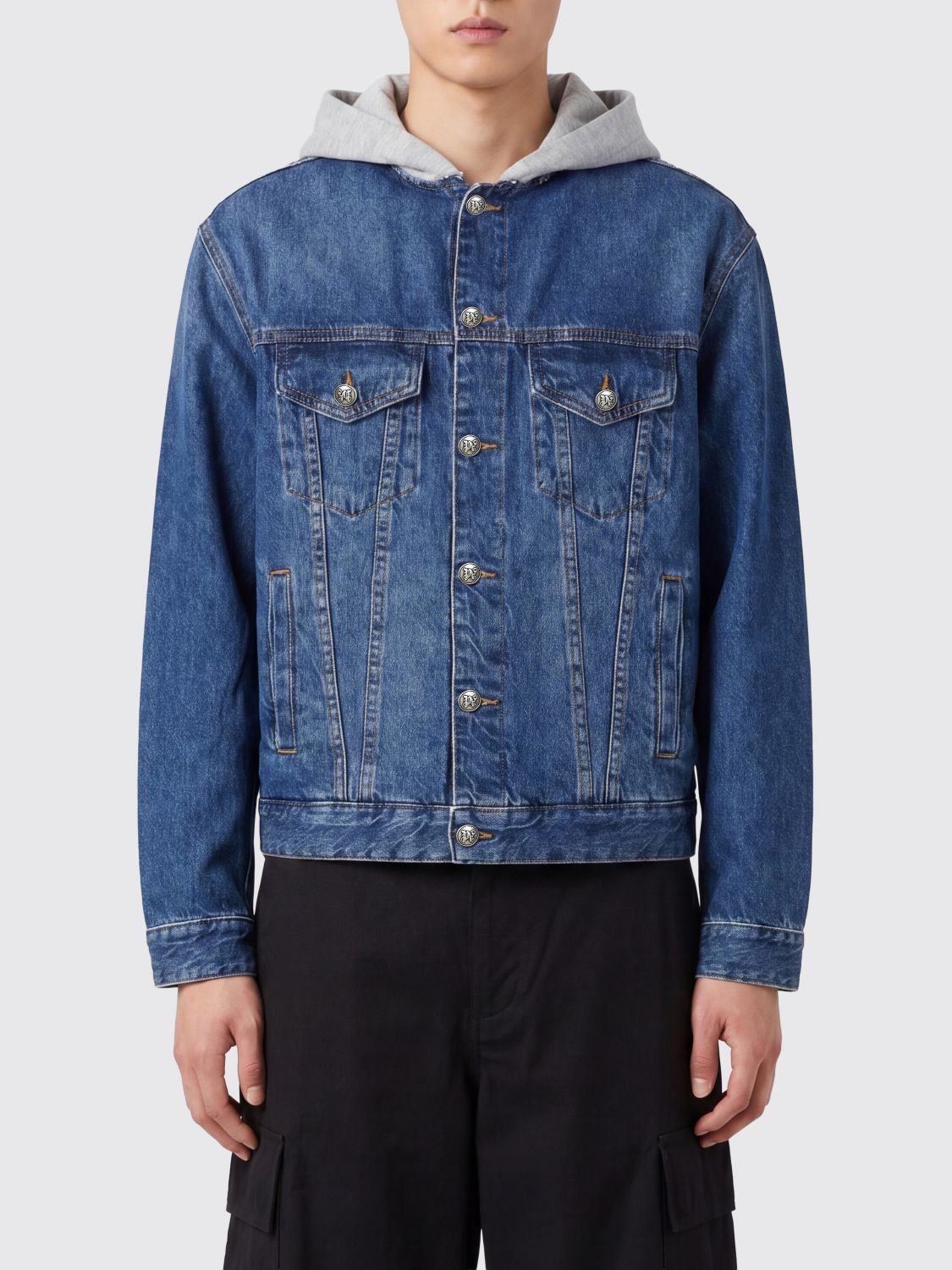 Jacket Men color Denim