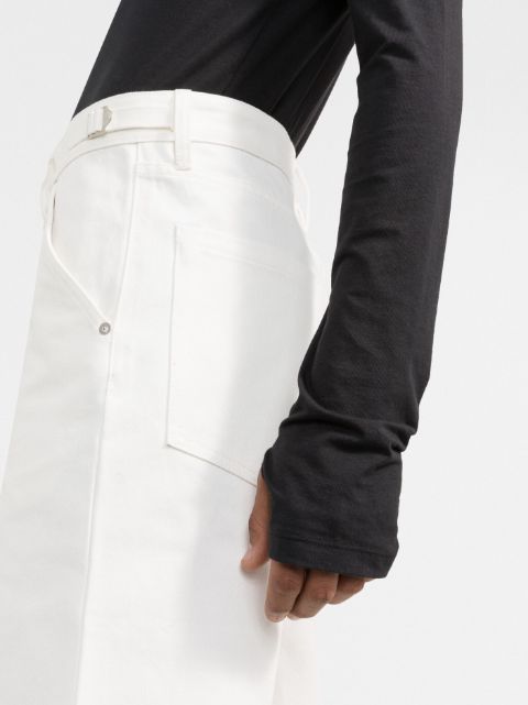 High-waisted A-line bermuda shorts