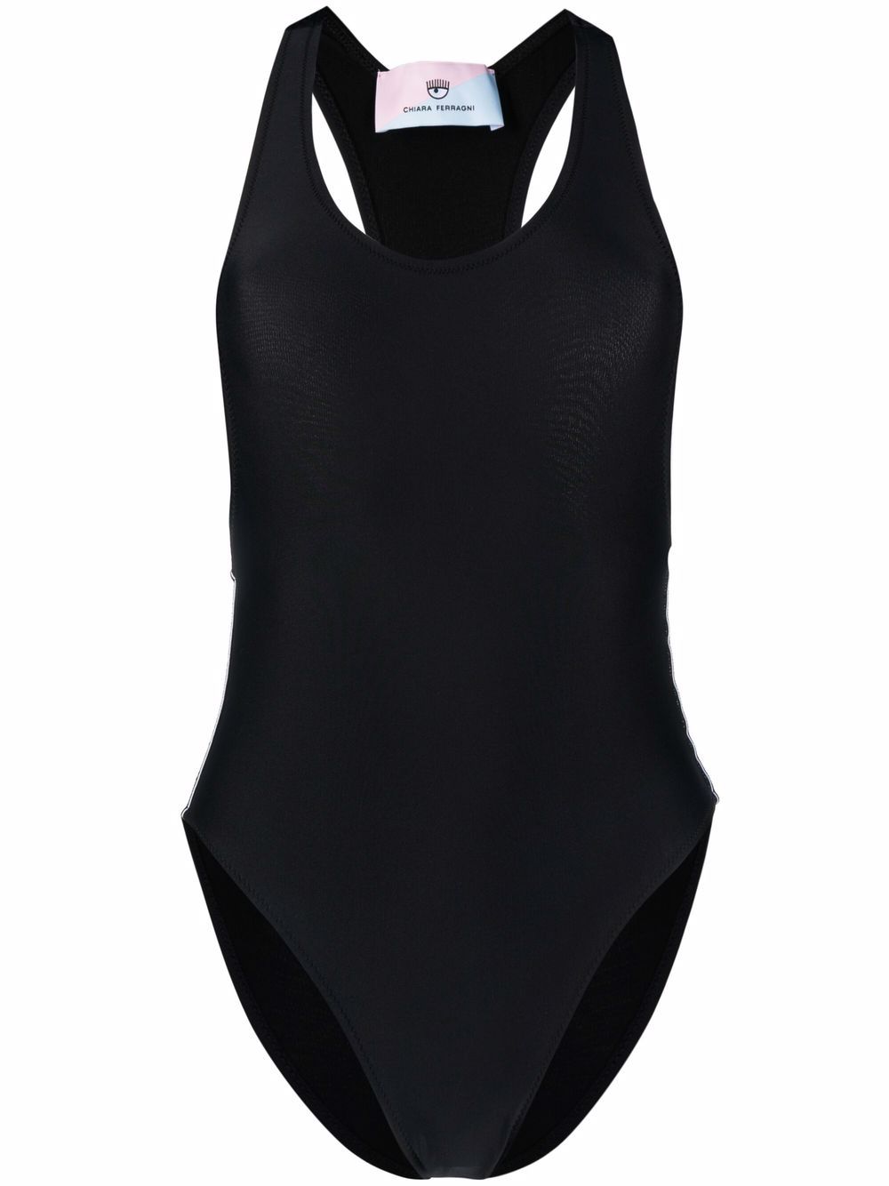 Logomania sleeveless swimsuit - Blue