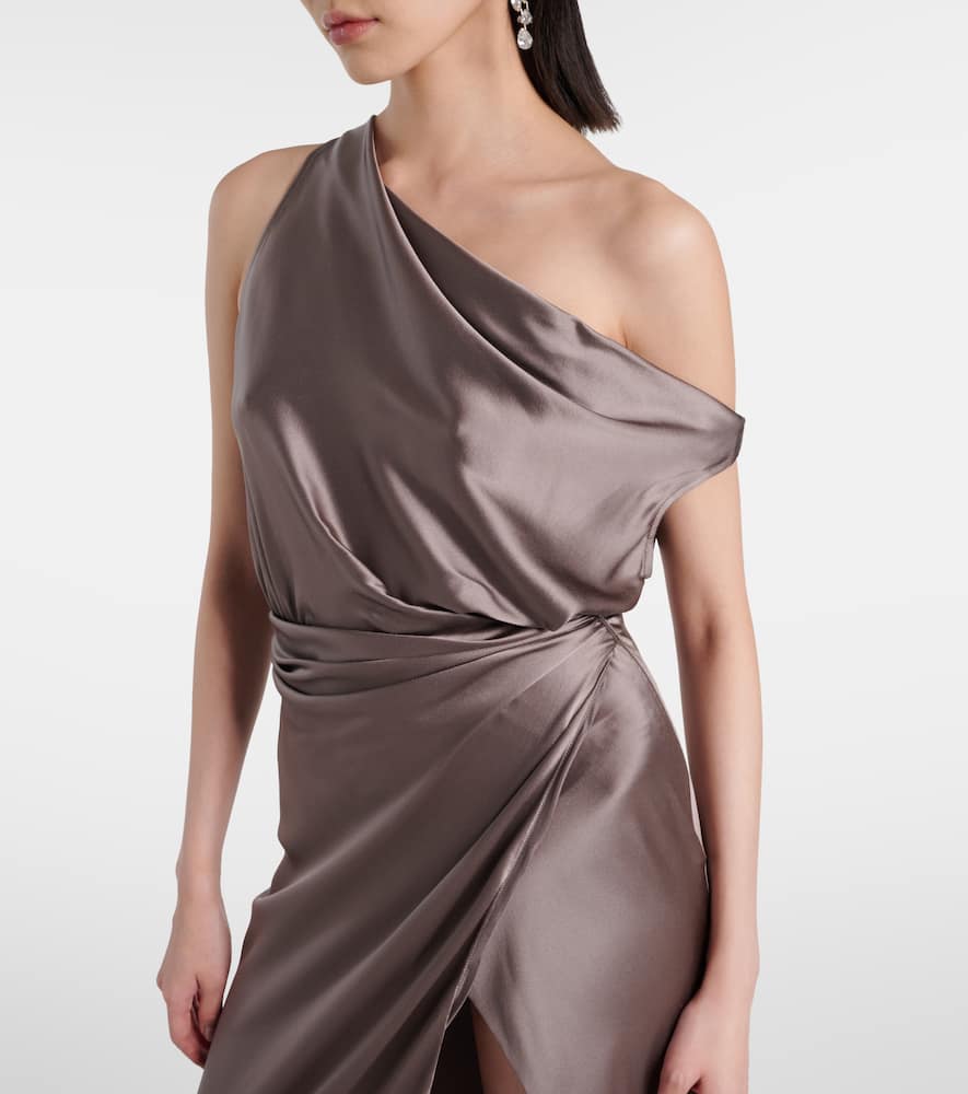 The Sei Draped one-shoulder silk satin gown